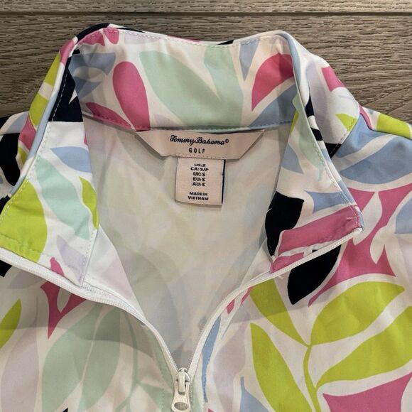 Tommy Bahama Golf 1/4 Zip Pullover Top Floral Women's Small Active Wear Colorful - Picture 4 of 9